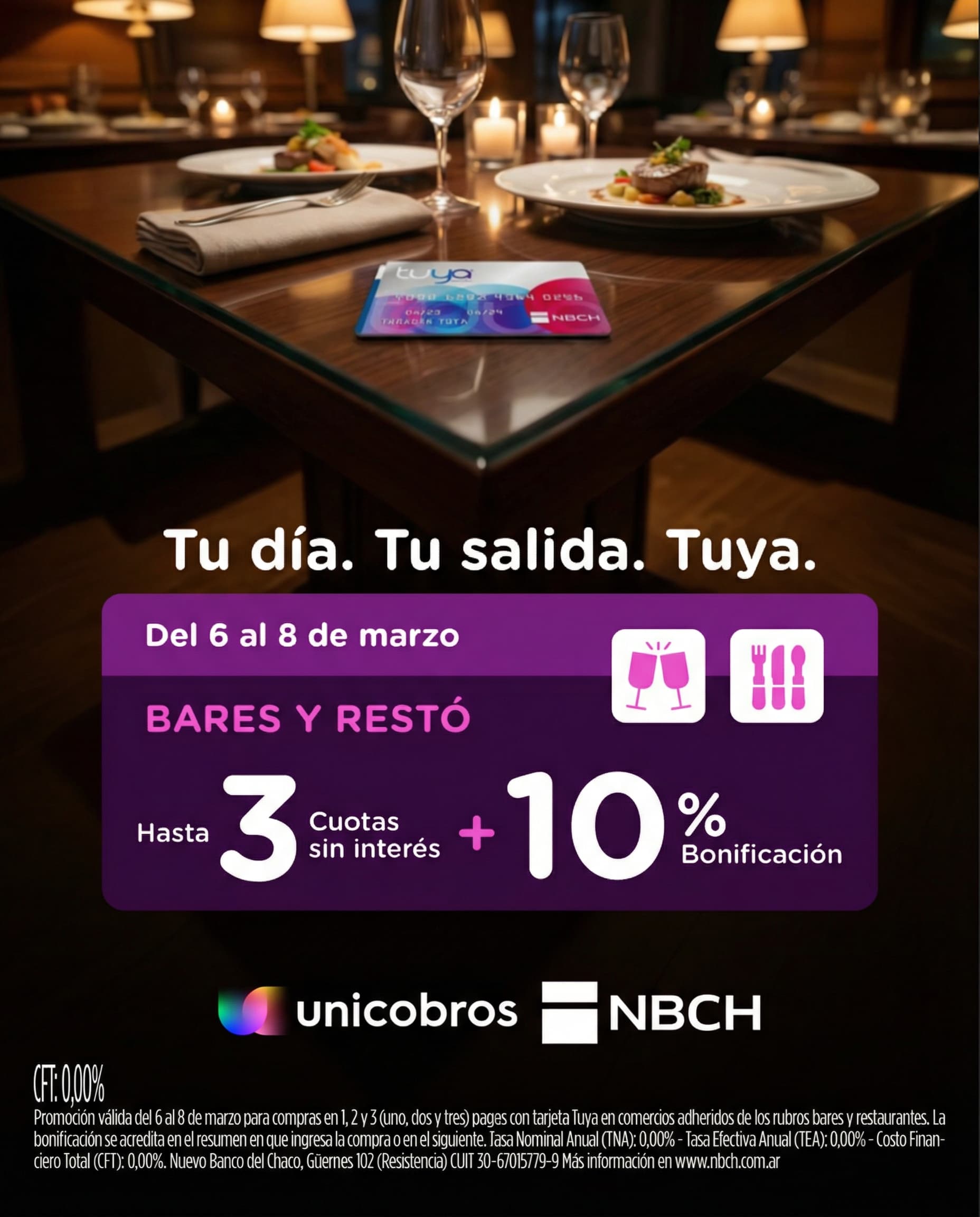 Tu día. Tu salida. Tuya.